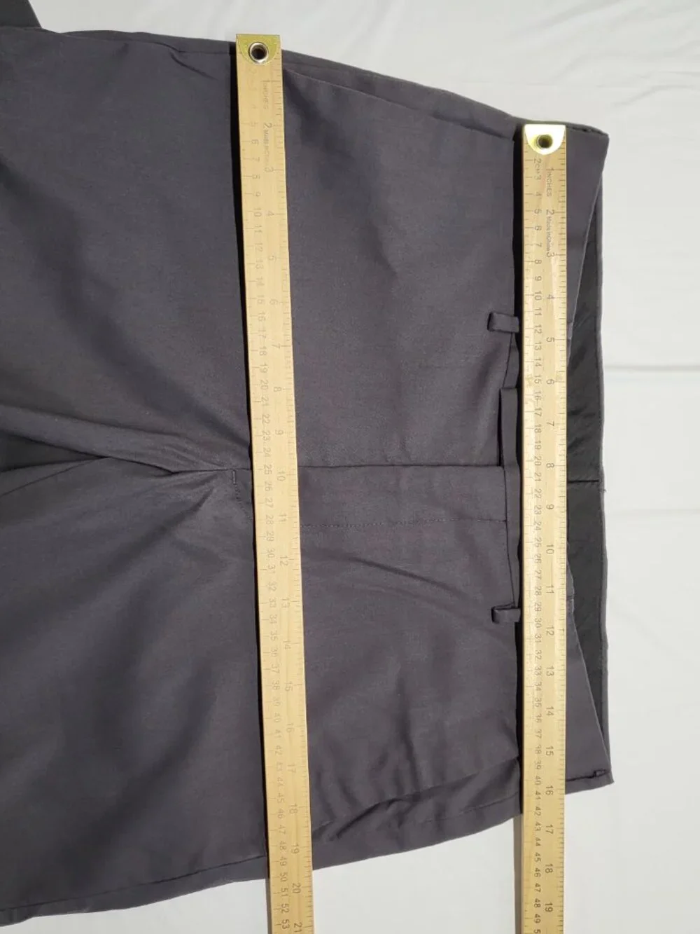 Axis Mens Dress Pants 32 X 30 Straight Leg Straight Gray Polyester Rayon Spandex